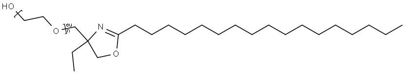 2-Heptadecyl-4-ethyl-4-(hydroxymethyl) oxazoline, polyethyleneglycolether Struktur