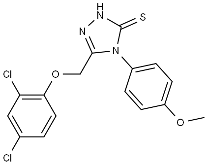 5-((2,4-DICHLOROPHENOXY)METHYL)-4-(4-METHOXYPHENYL)-4H-1,2,4-TRIAZOLE-3-THIOL Struktur