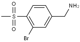 (3-Bromo-4-(methylsulfonyl)phenyl)methanamine Struktur