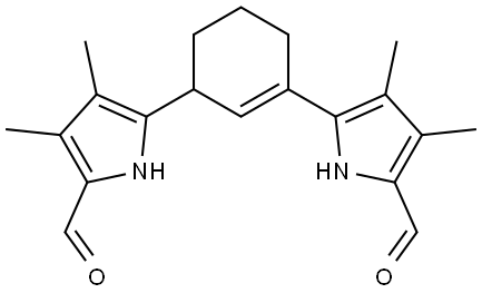 5,5'-(CYCLOHEXENE-1,3-DIYL)BIS(3,4-DIMETHYL-1H-PYRROLE-2-CARBALDEHYDE) Struktur