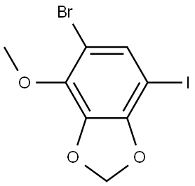 5-Bromo-7-iodo-4-methoxy-1,3-benzodioxole Structure
