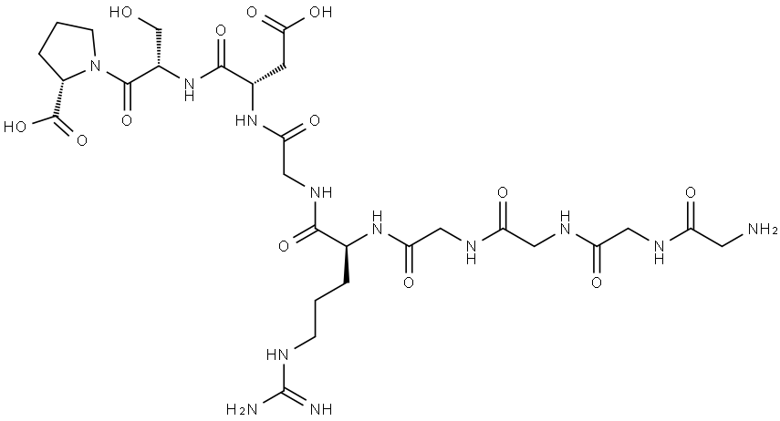 G4RGDSP, integrin-binding peptide Struktur