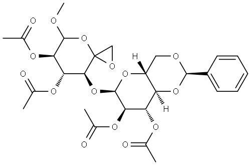 L-Sorbopyranose, 1,2-anhydro-3-O-[2,3-di-O-acetyl-4,6-O-[(R)-phenylmethylene]-α-D-glucopyranosyl]-6-C-methoxy-, diacetate (9CI)