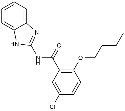 N-(1H-BENZIMIDAZOL-2-YL)-2-BUTOXY-5-CHLOROBENZAMIDE Struktur