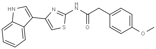 Benzeneacetamide, N-[4-(1H-indol-3-yl)-2-thiazolyl]-4-methoxy- Struktur