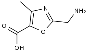 2-(Aminomethyl)-4-methyloxazole-5-carboxylic acid Struktur