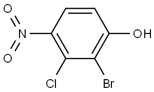 2-bromo-3-chloro-4-nitrophenol Struktur