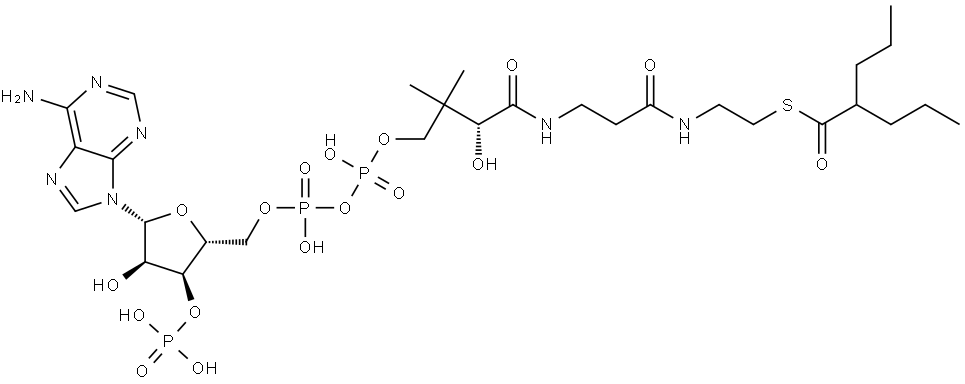 S-(2-propylpentanoate)-CoA Struktur