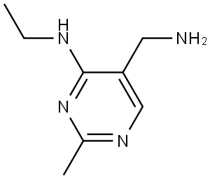 5-(aminomethyl)-N-ethyl-2-methylpyrimidin-4-amine Struktur