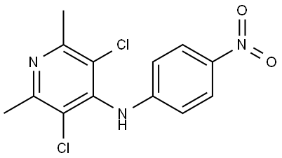 3,5-DICHLORO-2,6-DIMETHYL-N-(4-NITROPHENYL)-4-PYRIDINAMINE Struktur
