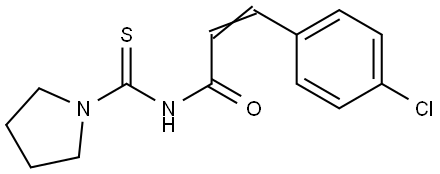 3-(4-CHLORO-PHENYL)-N-(PYRROLIDINE-1-CARBOTHIOYL)-ACRYLAMIDE Struktur