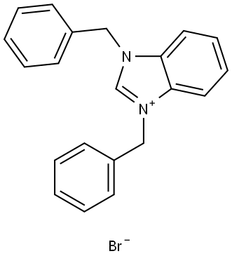 1H-Benzimidazolium, 1,3-bis(phenylmethyl)-, bromide (1:1) Struktur