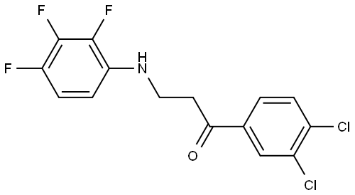 1-(3,4-DICHLOROPHENYL)-3-(2,3,4-TRIFLUOROANILINO)-1-PROPANONE Struktur