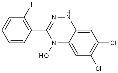 6,7-DICHLORO-3-(2-IODOPHENYL)-1,2,4-BENZOTRIAZIN-4(1H)-OL Struktur
