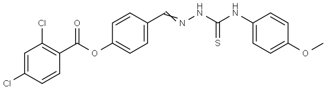 4-(2-((4-METHOXYANILINO)CARBOTHIOYL)CARBOHYDRAZONOYL)PHENYL 2,4-DICHLOROBENZOATE Struktur