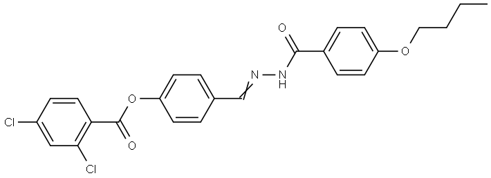 4-(2-(4-BUTOXYBENZOYL)CARBOHYDRAZONOYL)PHENYL 2,4-DICHLOROBENZOATE Struktur
