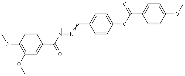 4-(2-(3,4-DIMETHOXYBENZOYL)CARBOHYDRAZONOYL)PHENYL 4-METHOXYBENZOATE Struktur