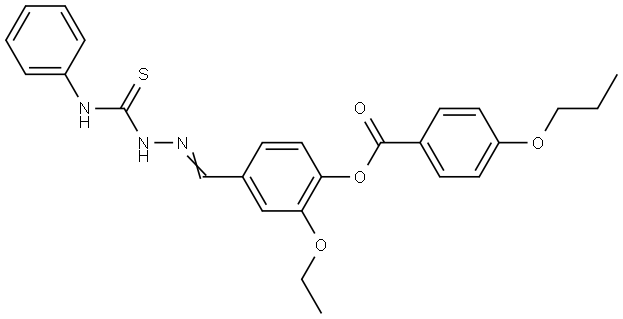 4-(2-(ANILINOCARBOTHIOYL)CARBOHYDRAZONOYL)-2-ETHOXYPHENYL 4-PROPOXYBENZOATE Struktur