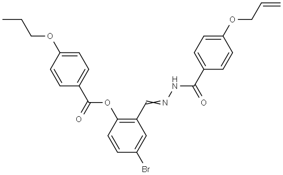 2-(2-(4-(ALLYLOXY)BENZOYL)CARBOHYDRAZONOYL)-4-BROMOPHENYL 4-PROPOXYBENZOATE Struktur