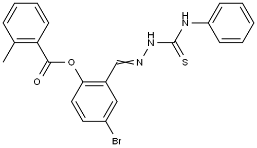 2-(2-(ANILINOCARBOTHIOYL)CARBOHYDRAZONOYL)-4-BROMOPHENYL 2-METHYLBENZOATE Struktur
