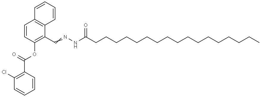 1-(2-STEAROYLCARBOHYDRAZONOYL)-2-NAPHTHYL 2-CHLOROBENZOATE Struktur