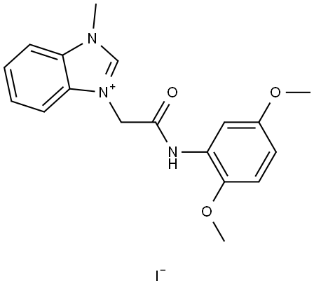 1-(2-(2,5-DIMETHOXYANILINO)-2-OXOETHYL)-3-METHYL-3H-BENZIMIDAZOL-1-IUM IODIDE Struktur
