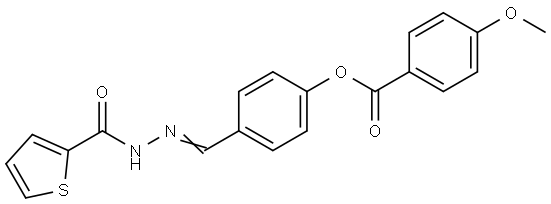 4-(2-(2-THIENYLCARBONYL)CARBOHYDRAZONOYL)PHENYL 4-METHOXYBENZOATE Struktur