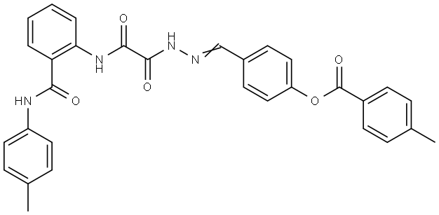 4-(2-(OXO(2-(4-TOLUIDINOCARBONYL)ANILINO)AC)CARBOHYDRAZONOYL)PH 4-METHYLBENZOATE Struktur