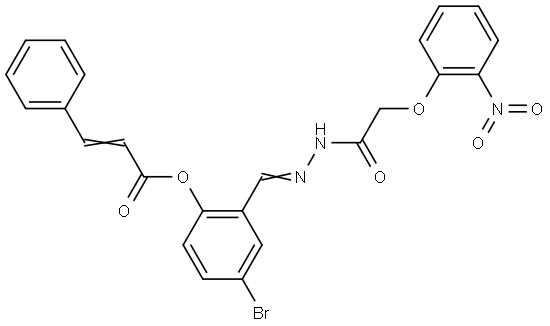 4-BR-2-((((2-NITROPHENOXY)AC)HYDRAZONO)ME)PHENYL 3-PHENYL-2-PROPENOATE Struktur