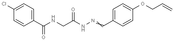 N-(2-(2-(4-(ALLYLOXY)BENZYLIDENE)HYDRAZINO)-2-OXOETHYL)-4-CHLOROBENZAMIDE Struktur