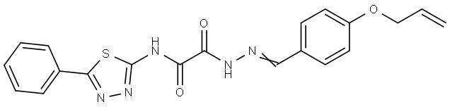 2-{(2E)-2-[4-(ALLYLOXY)BENZYLIDENE]HYDRAZINO}-2-OXO-N-(5-PHENYL-1,3,4-THIADIAZOL-2-YL)ACETAMIDE Struktur