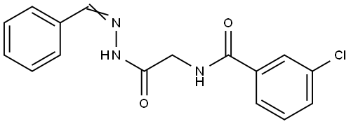 N-(2-(2-BENZYLIDENEHYDRAZINO)-2-OXOETHYL)-3-CHLOROBENZAMIDE Struktur