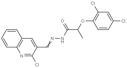 N'-((2-CHLORO-3-QUINOLINYL)METHYLENE)-2-(2,4-DICHLOROPHENOXY)PROPANOHYDRAZIDE Struktur