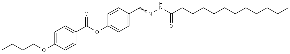4-(2-DODECANOYLCARBOHYDRAZONOYL)PHENYL 4-BUTOXYBENZOATE Structure