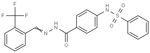 N(4-((2-(2-(TRIFLUOROMETHYL)BENZYLIDENE)HYDRAZINO)CARBONYL)PH)BENZENESULFONAMIDE Struktur