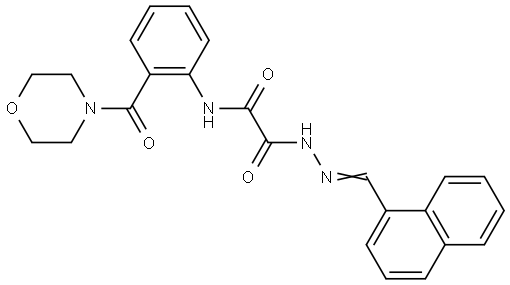 N(2(4-MORPHOLINYLCARBONYL)PH)2-(2-(1-NAPHTHYLMETHYLENE)HYDRAZINO)-2-OXOACETAMIDE Struktur