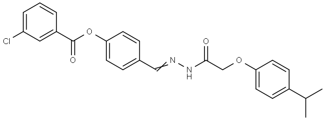 4-(2-((4-ISOPROPYLPHENOXY)ACETYL)CARBOHYDRAZONOYL)PHENYL 3-CHLOROBENZOATE Struktur