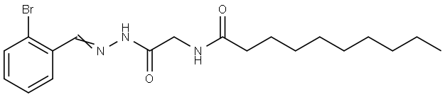 N-(2-(2-(2-BROMOBENZYLIDENE)HYDRAZINO)-2-OXOETHYL)DECANAMIDE Struktur