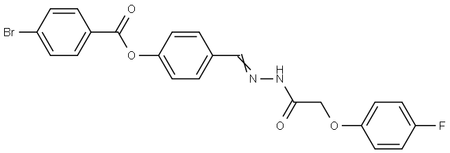 4-(2-((4-FLUOROPHENOXY)ACETYL)CARBOHYDRAZONOYL)PHENYL 4-BROMOBENZOATE Struktur