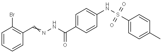 N-(4-((2-(2-BROMOBENZYLIDENE)HYDRAZINO)CARBONYL)PH)-4-METHYLBENZENESULFONAMIDE Struktur