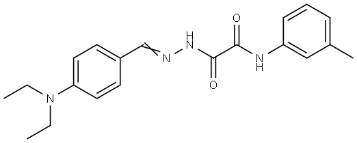 2-(2-(4-(DIETHYLAMINO)BENZYLIDENE)HYDRAZINO)-N-(3-METHYLPHENYL)-2-OXOACETAMIDE Struktur