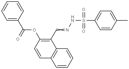 1-(2-((4-METHYLPHENYL)SULFONYL)CARBOHYDRAZONOYL)-2-NAPHTHYL BENZOATE Struktur
