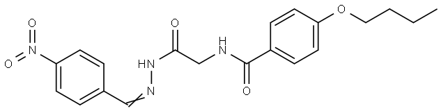 4-BUTOXY-N-(2-(2-(4-NITROBENZYLIDENE)HYDRAZINO)-2-OXOETHYL)BENZAMIDE Struktur