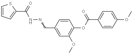 2-METHOXY-4-(2-(2-THIENYLCARBONYL)CARBOHYDRAZONOYL)PHENYL 4-METHOXYBENZOATE Struktur