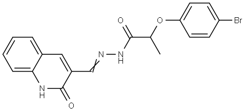 2-(4-BR-PHENOXY)-N'-((2-OXO-1,2-DIHYDRO-3-QUINOLINYL)METHYLENE)PROPANOHYDRAZIDE Struktur