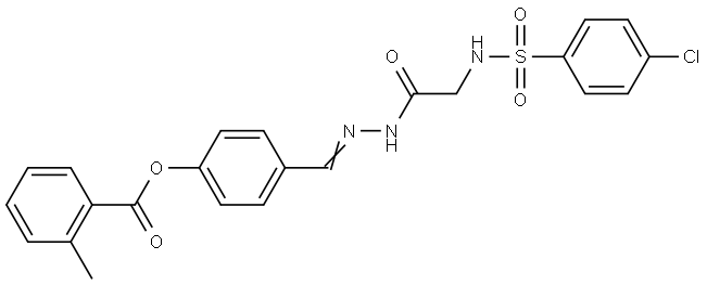 4-(2-((((4-CHLOROPHENYL)SULFONYL)AMINO)AC)CARBOHYDRAZONOYL)PH 2-METHYLBENZOATE Struktur