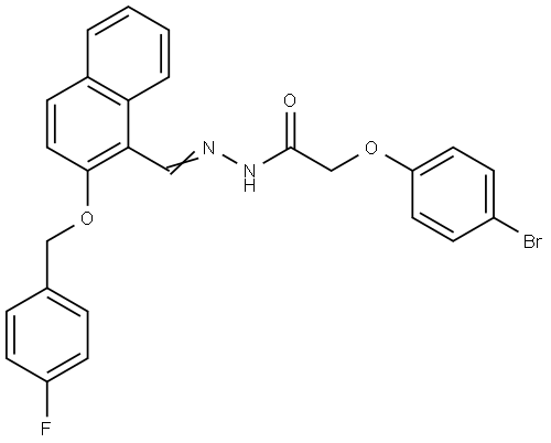 2-(4-BR-PHENOXY)-N'-((2-((4-F-BENZYL)OXY)-1-NAPHTHYL)METHYLENE)ACETOHYDRAZIDE Struktur