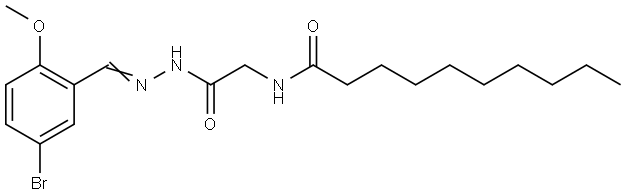 N-(2-(2-(5-BROMO-2-METHOXYBENZYLIDENE)HYDRAZINO)-2-OXOETHYL)DECANAMIDE Struktur