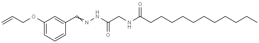 N-(2-(2-(3-(ALLYLOXY)BENZYLIDENE)HYDRAZINO)-2-OXOETHYL)DODECANAMIDE Struktur