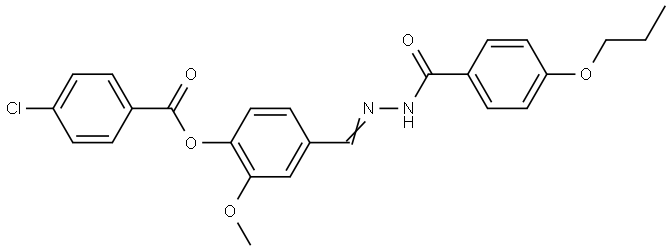 2-METHOXY-4-(((4-PROPOXYBENZOYL)HYDRAZONO)METHYL)PHENYL 4-CHLOROBENZOATE Struktur
